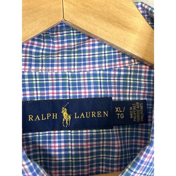 Ralph Lauren Men's Multicolor Plaid Classic Fit Casual Button-Down Shirt -‎ XL - Picture 2 of 7